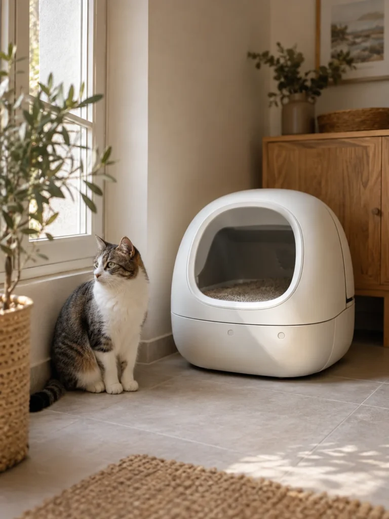 Automatic litter box in use, Self Cleaning Litter Box Picks