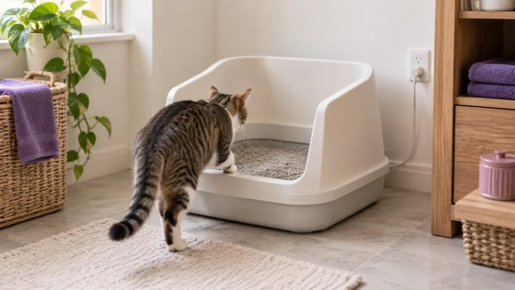 Partially enclosed tray